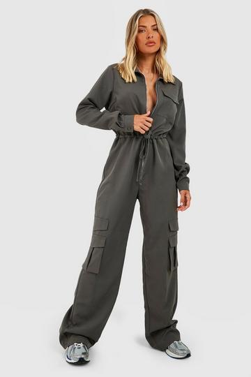 Utility Drawstring Boilersuit charcoal