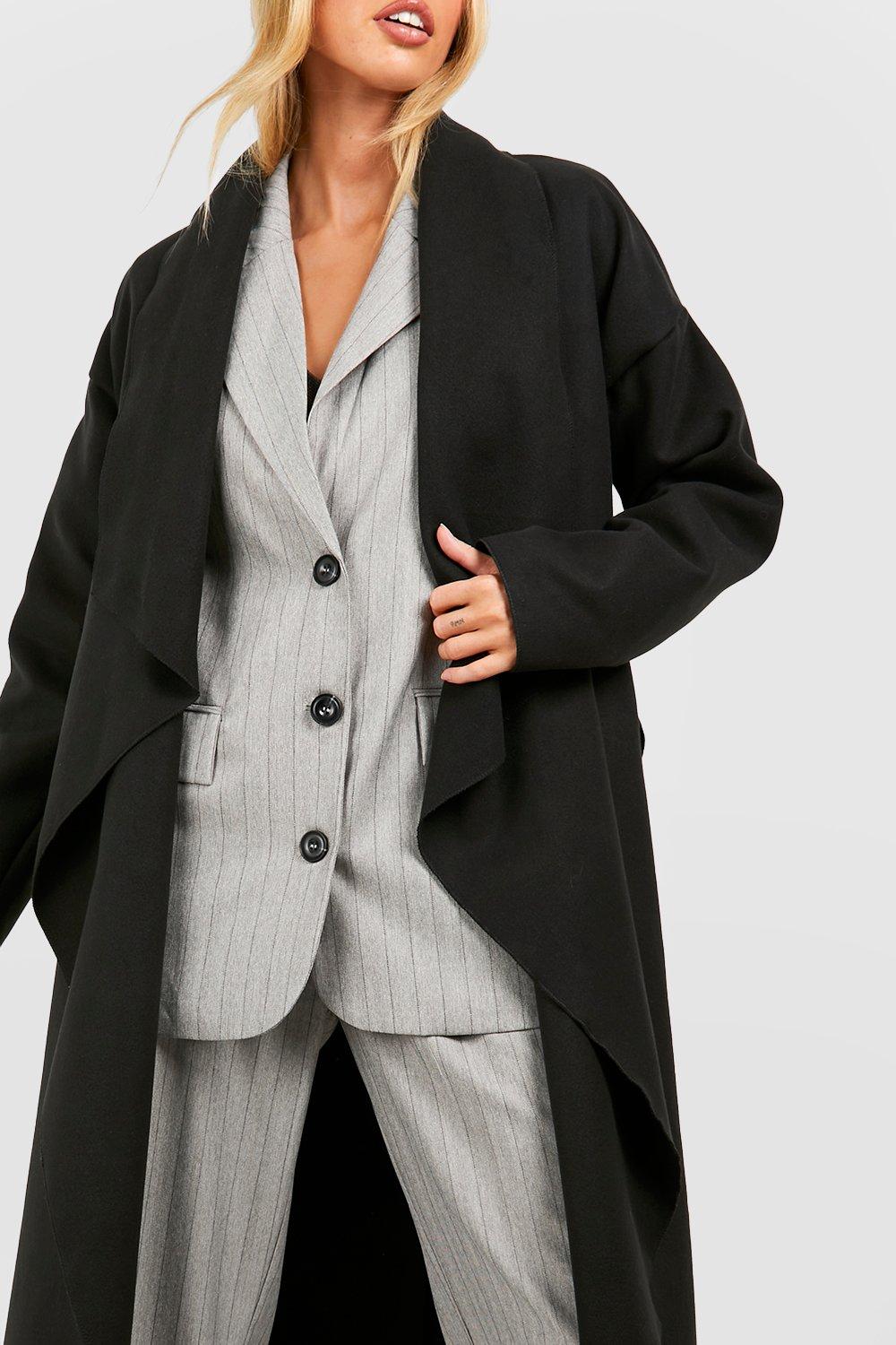 Boohoo hot sale black coat