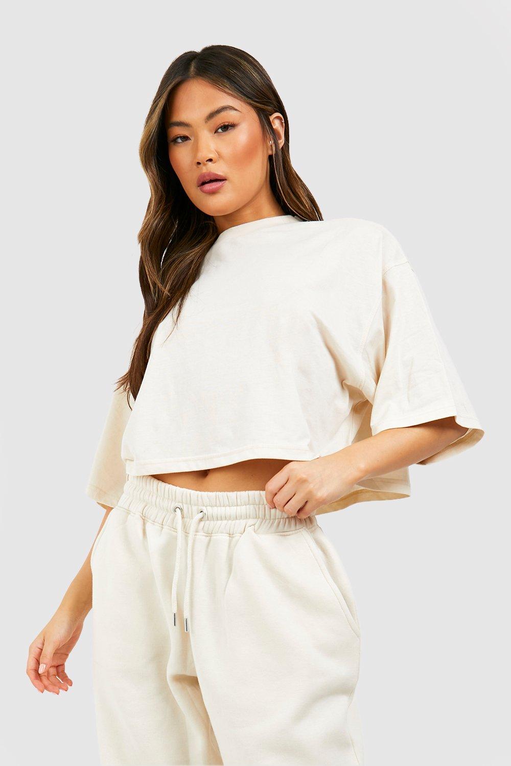 Boxy Crop T Shirt And Jogger Set boohoo