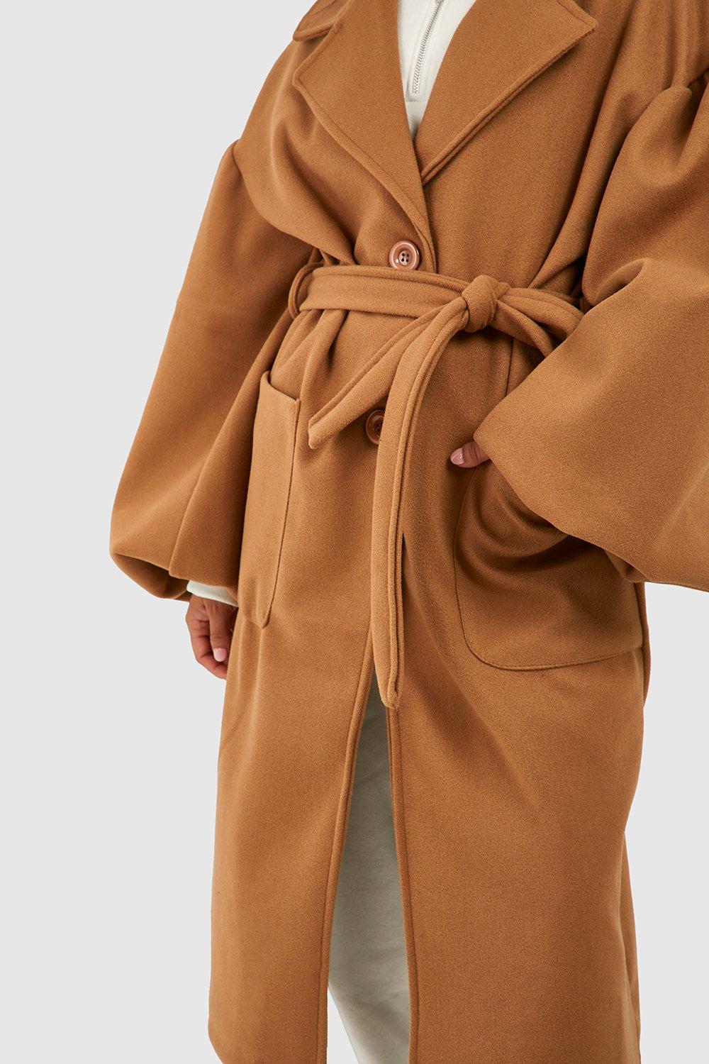 Boohoo petite shop camel coat