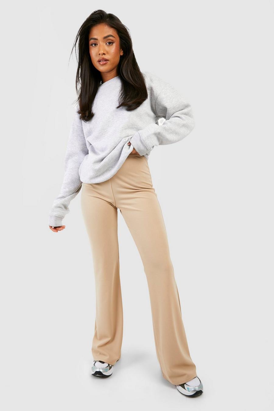 Stone Petite Stretch Flare Leg Trouser  image number 1