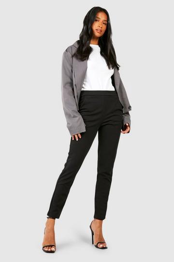 Black Petite Stretch Straight Leg Pants