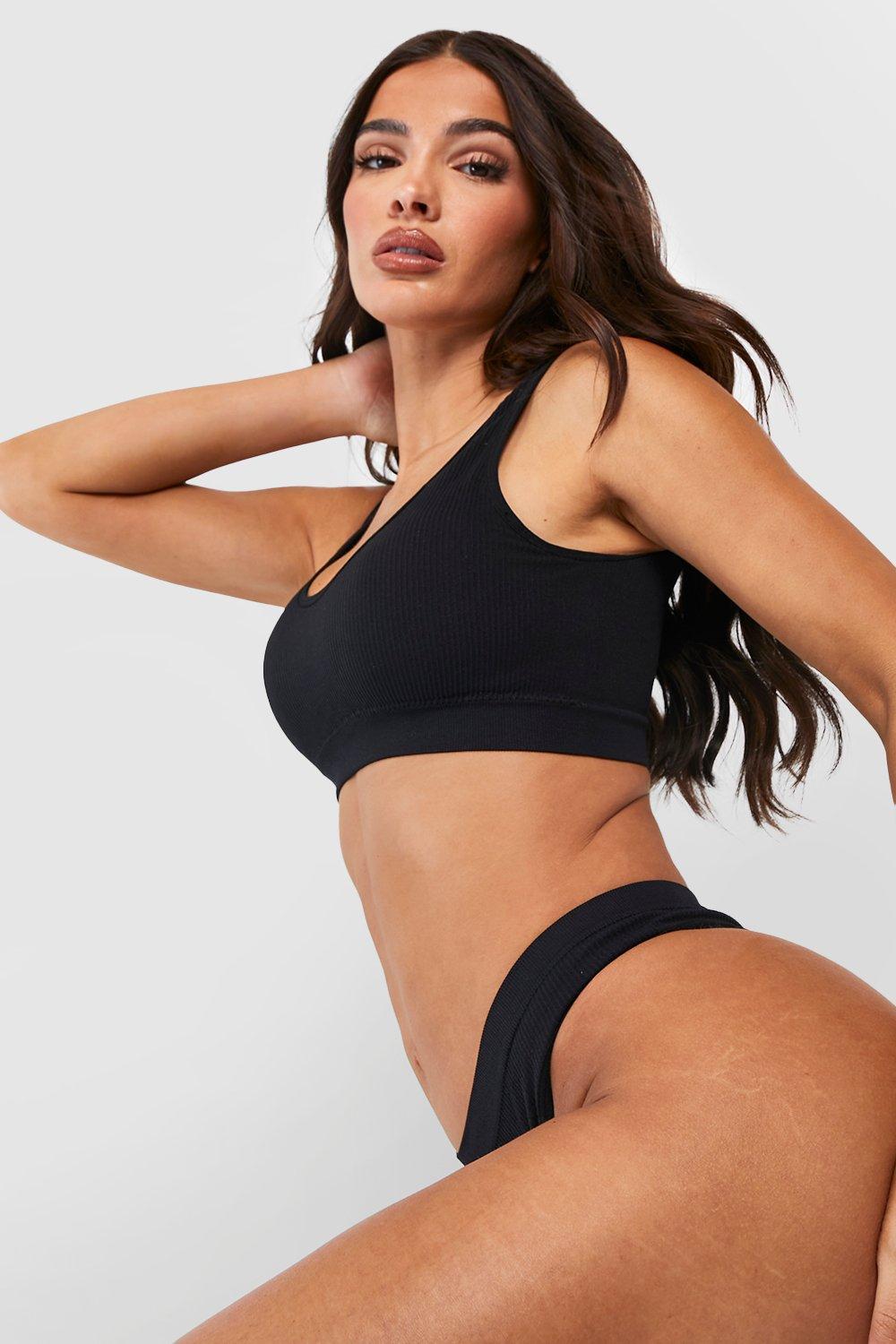 Seamless Strappy Bralet And Brief Set