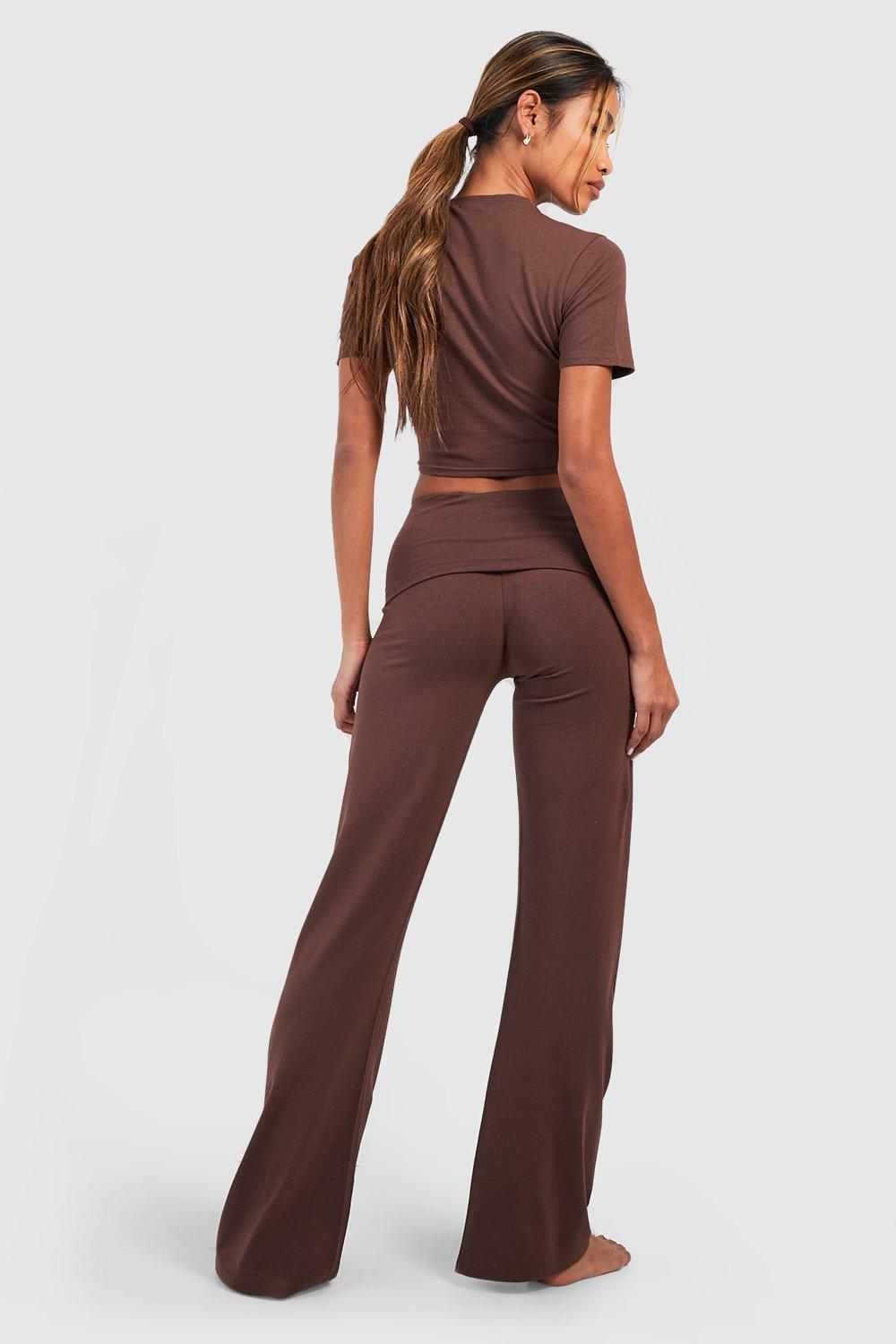 Women's Wide Leg Flare Lounge Trouser