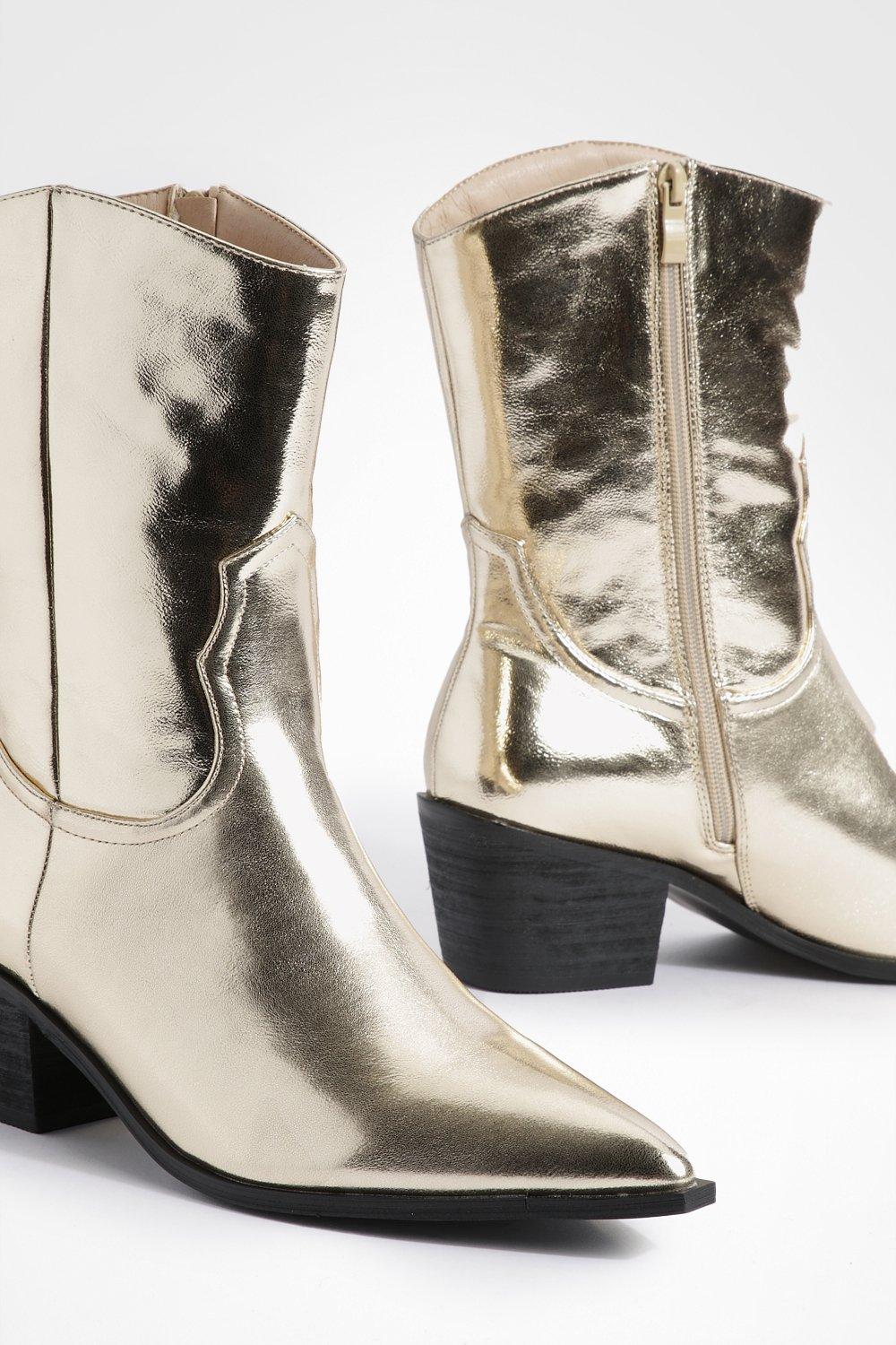 Metallic cowboy clearance boots