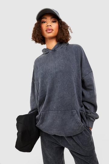 Tall Garment Dyed Oversized Hoodie charcoal