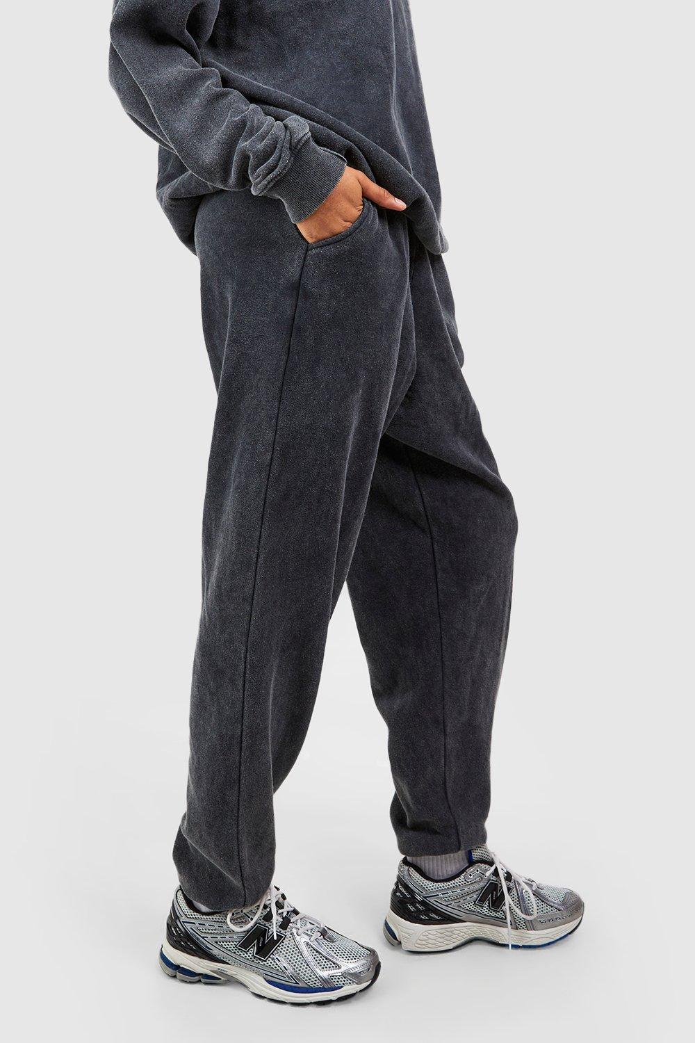 Unisex Charcoal Oversized Joggers with Pockets