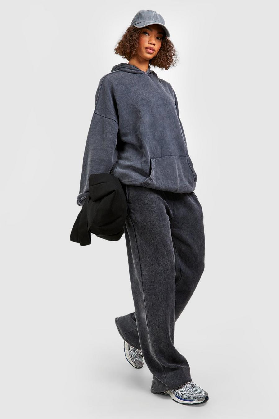 Charcoal Tall Washed Straight Leg Jogger  image number 1