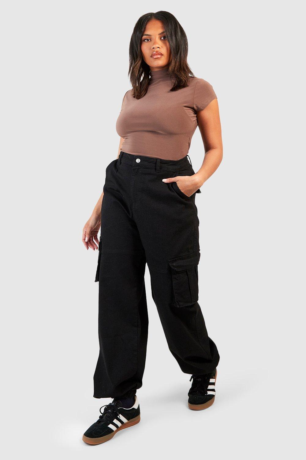 Plus Tie Ankle Cargo Pants