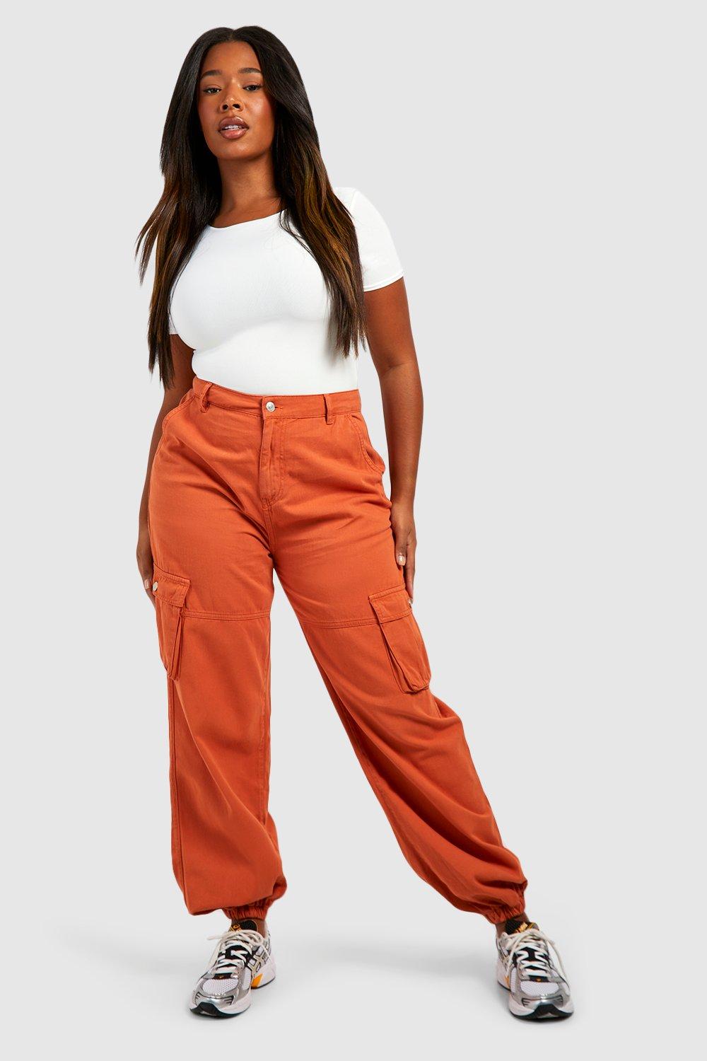 Plus Tie Ankle Cargo Pants