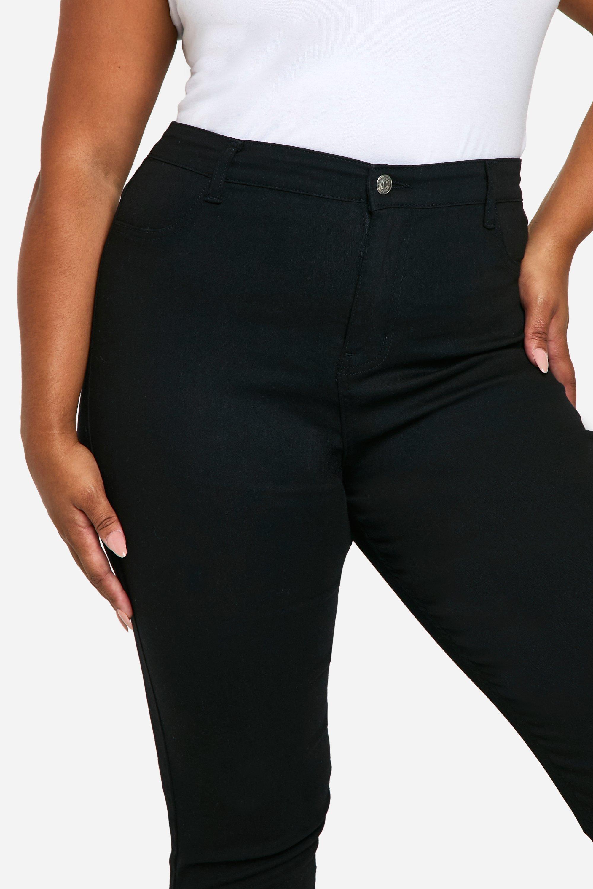 Super high waisted black jeans online