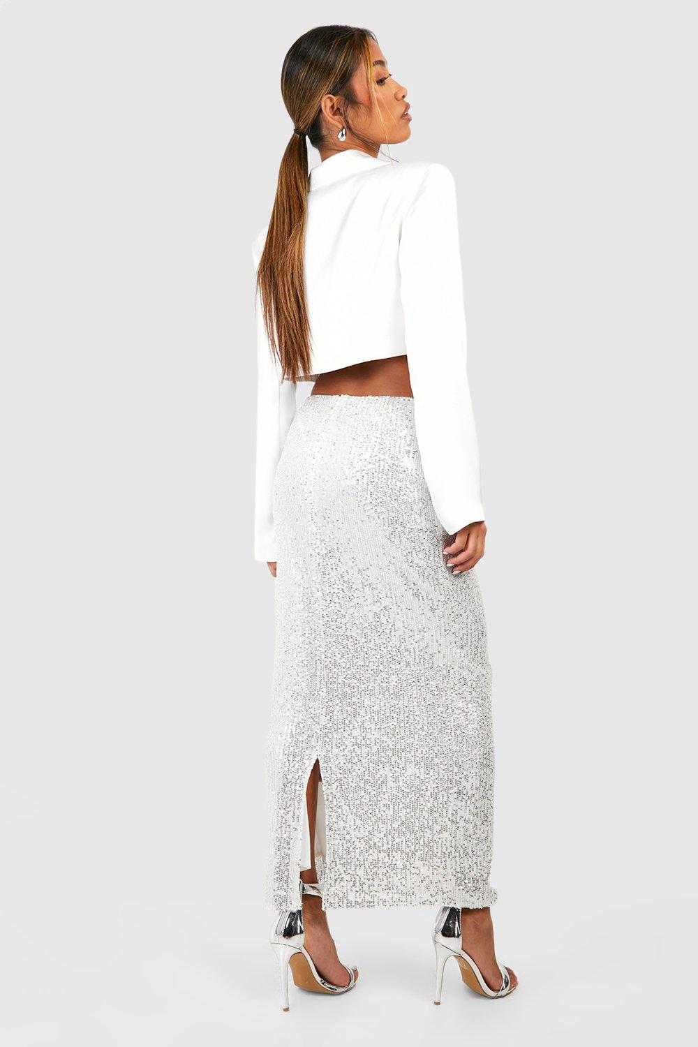 Sequin hotsell knit skirt