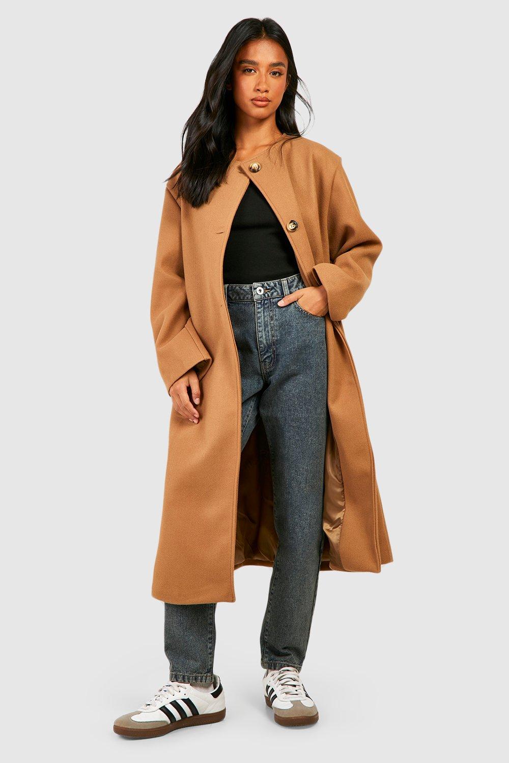 Manteau long discount sur femme petite