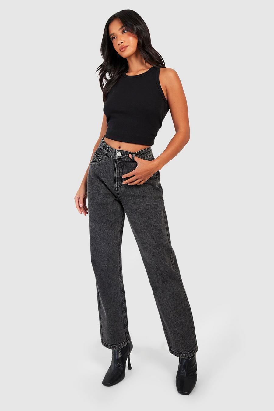 Petite Dark Grey Slim Leg Jeans 