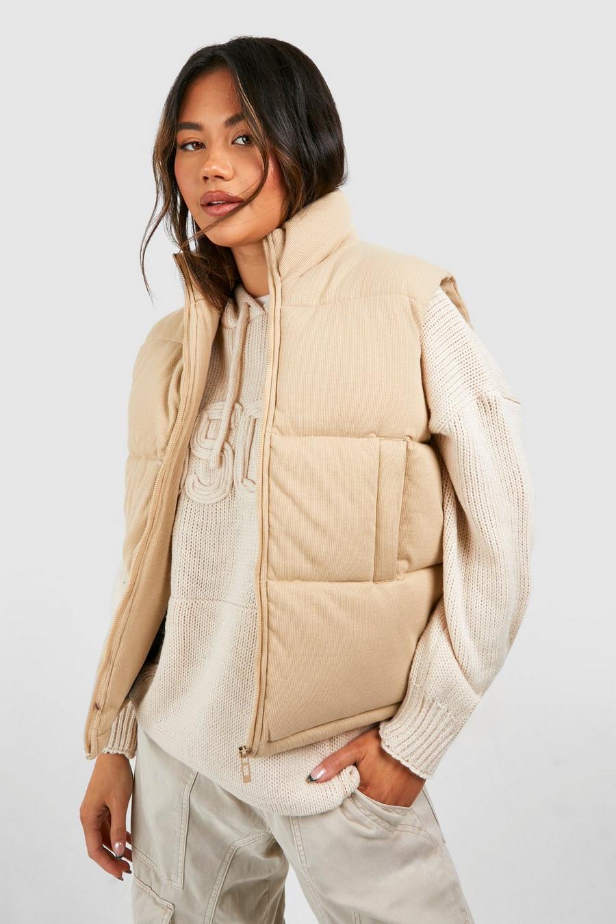 Stone Cord Oversized Gilet