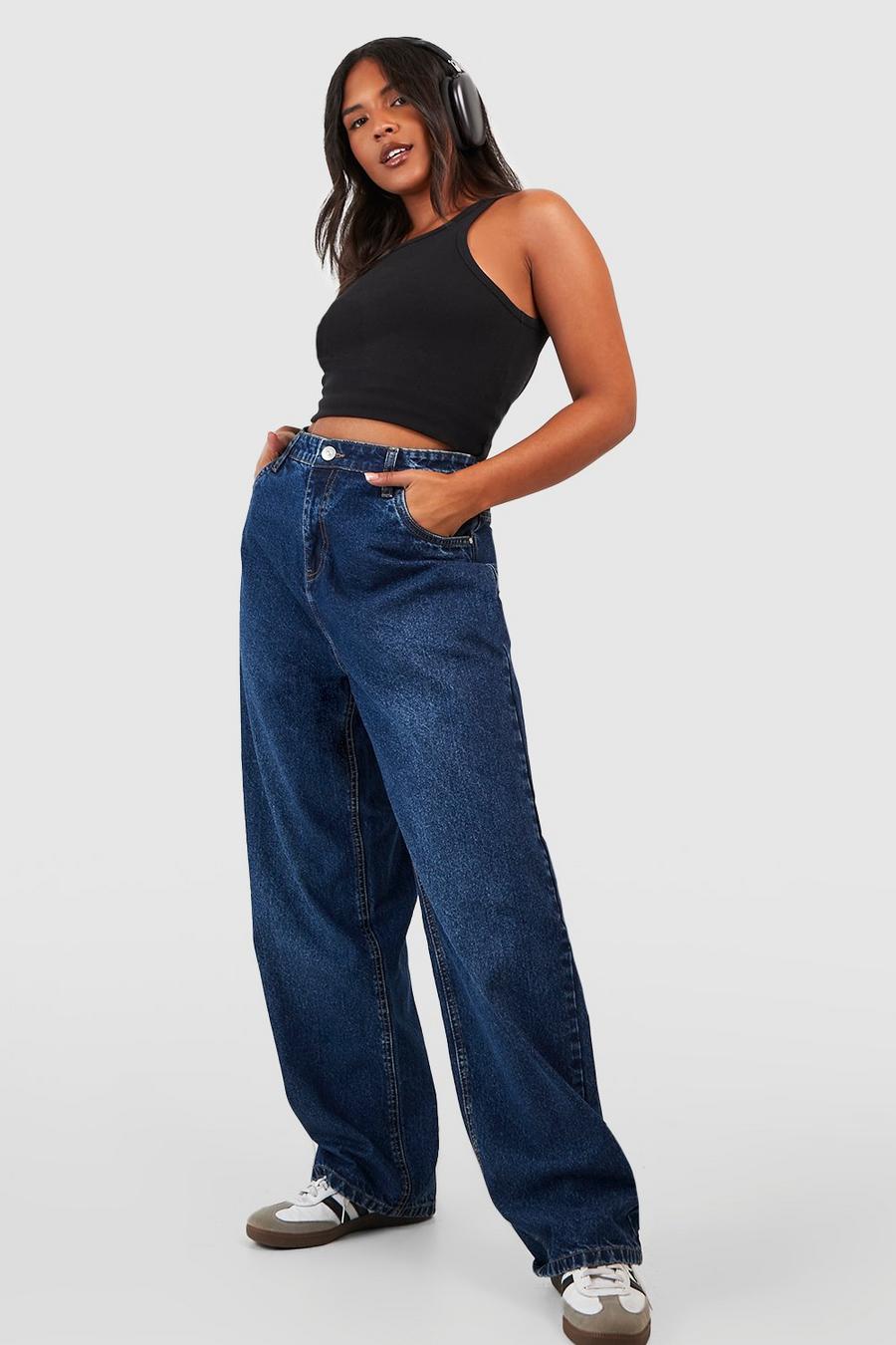 Indigo Plus Booty Boost Wide Leg Jeans image number 1