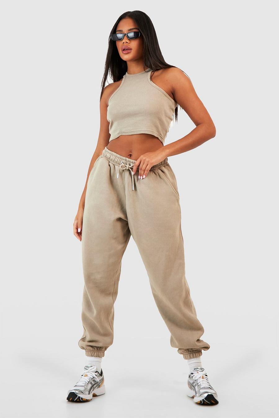 Stone Oversized Gebleekte Joggingbroek