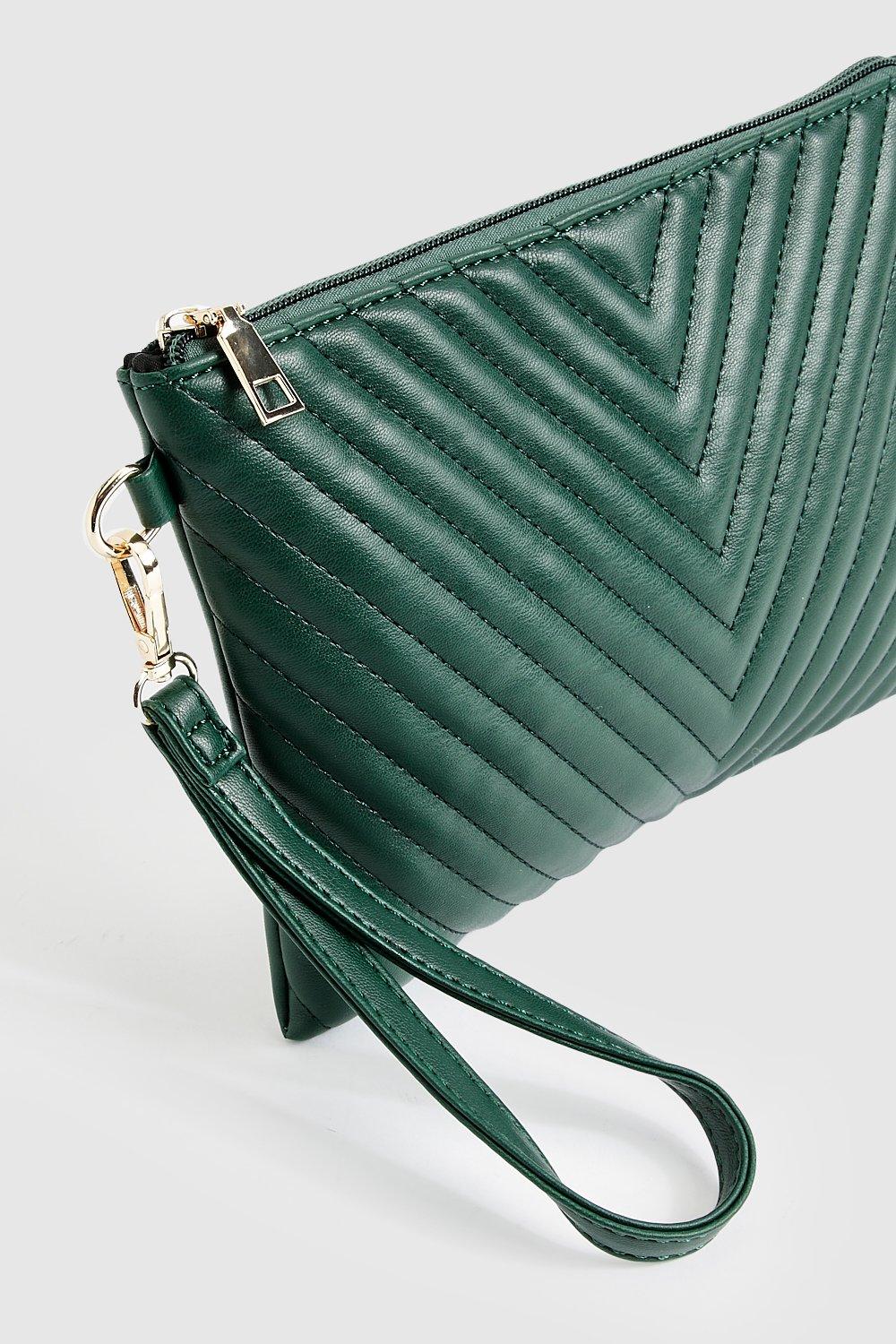 Emerald green discount clutch bag uk