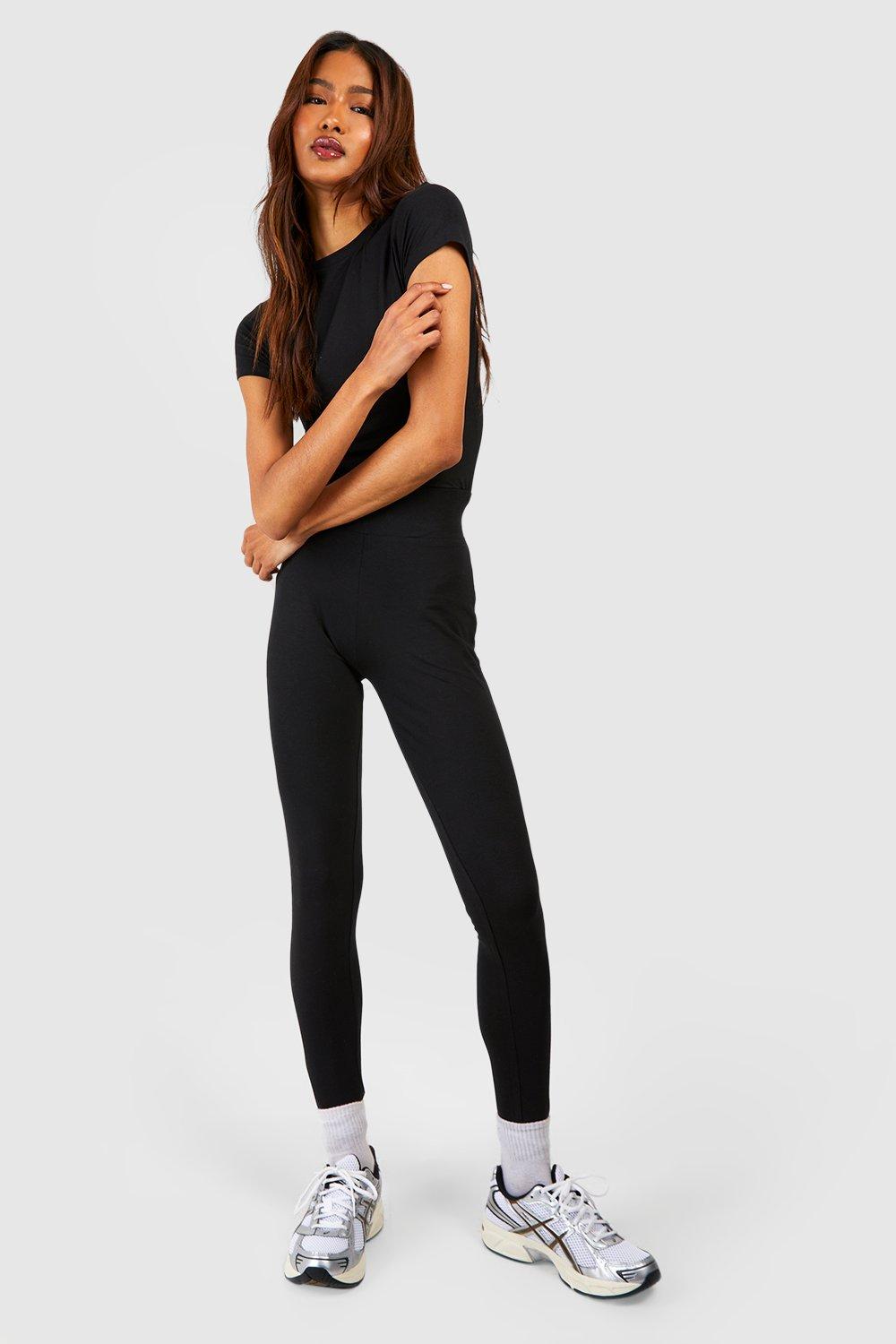 Tall Black High Waisted Gym Leggings, Tall