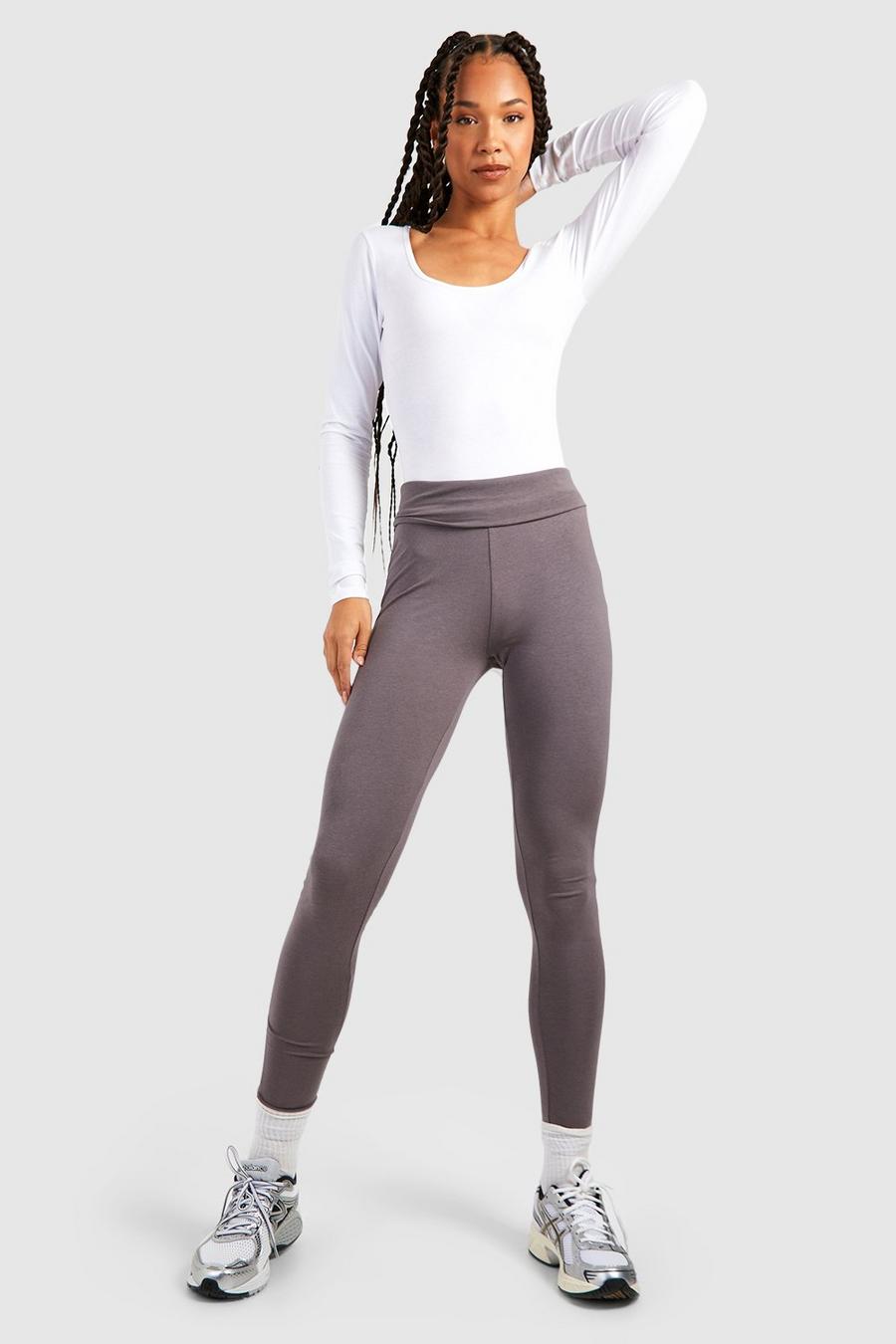 Charcoal Tall Super Zachte Premium Leggings Met Hoge Taille image number 1