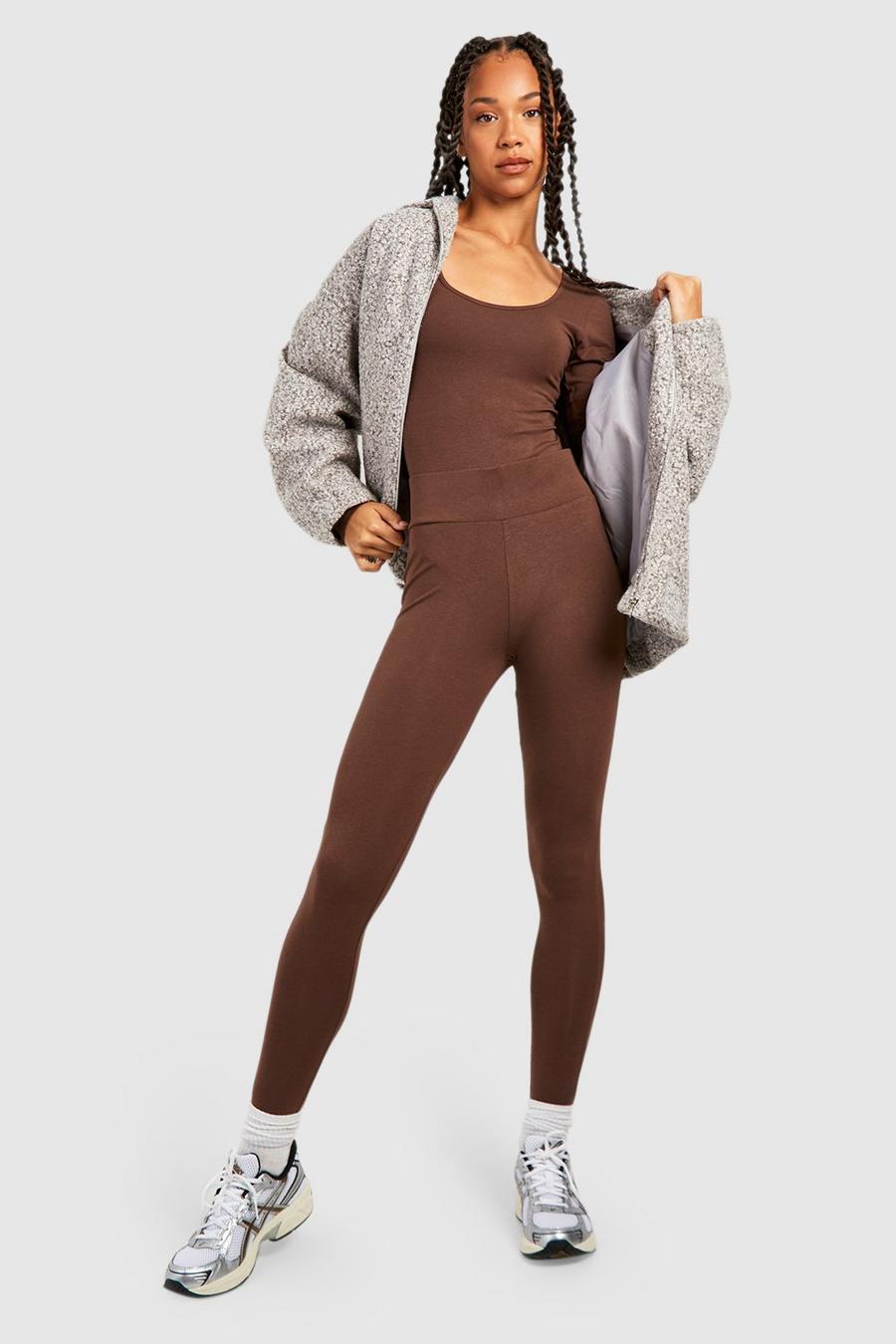 Chocolate Tall Premium Super Soft High Waisted Legging image number 1