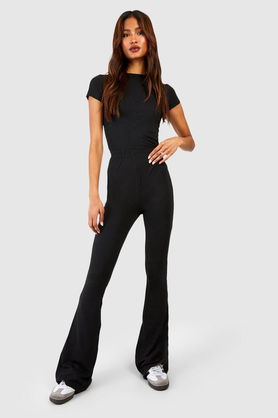Black Tall Premium Super Soft High Waisted Flares image number 1
