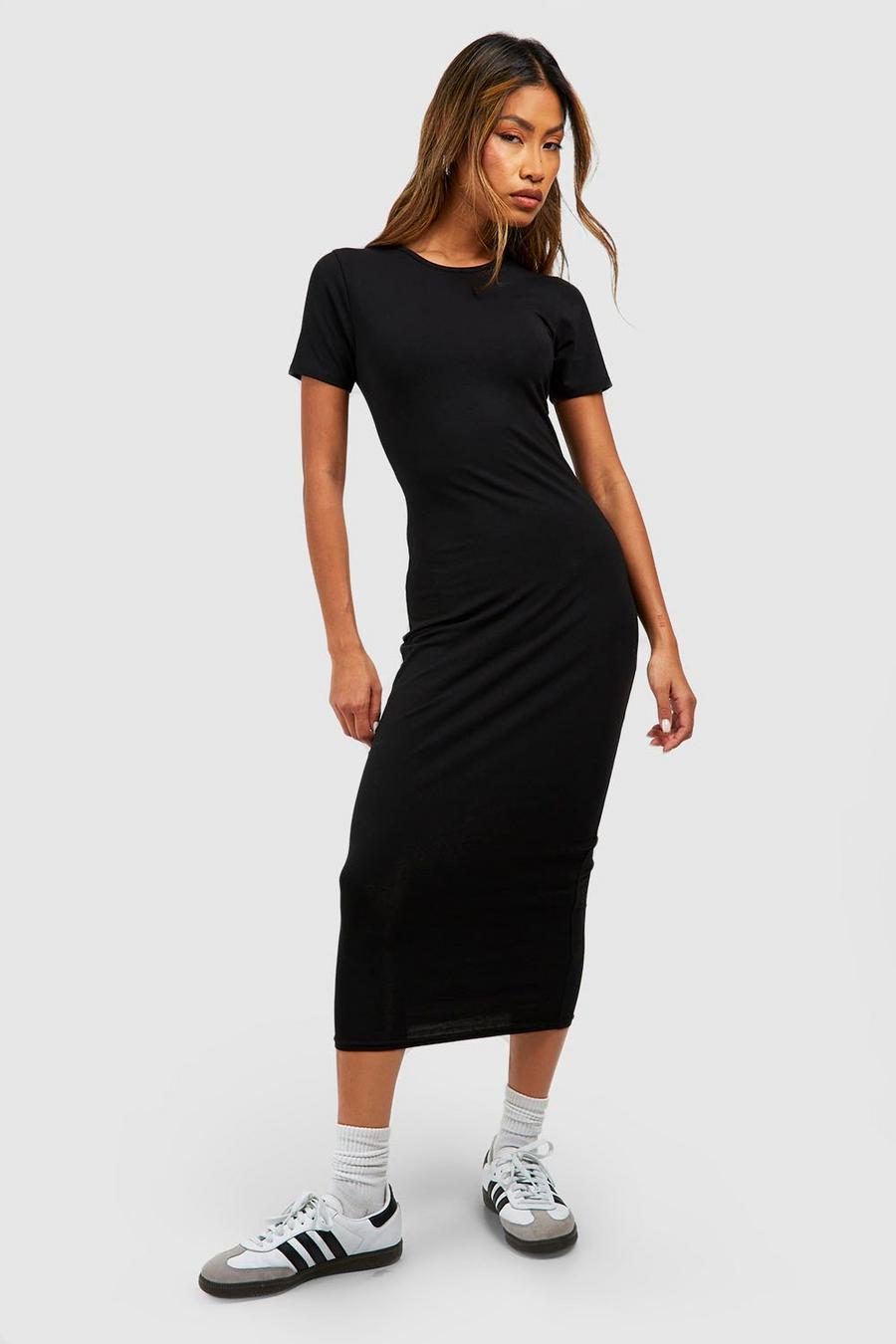 Black Premium Super Soft Midaxi Dress image number 1