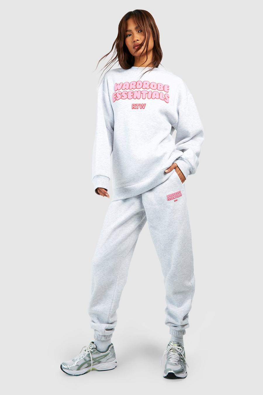 Grey Tall Wardrobe Essential Sweat Tracksuit image number 1