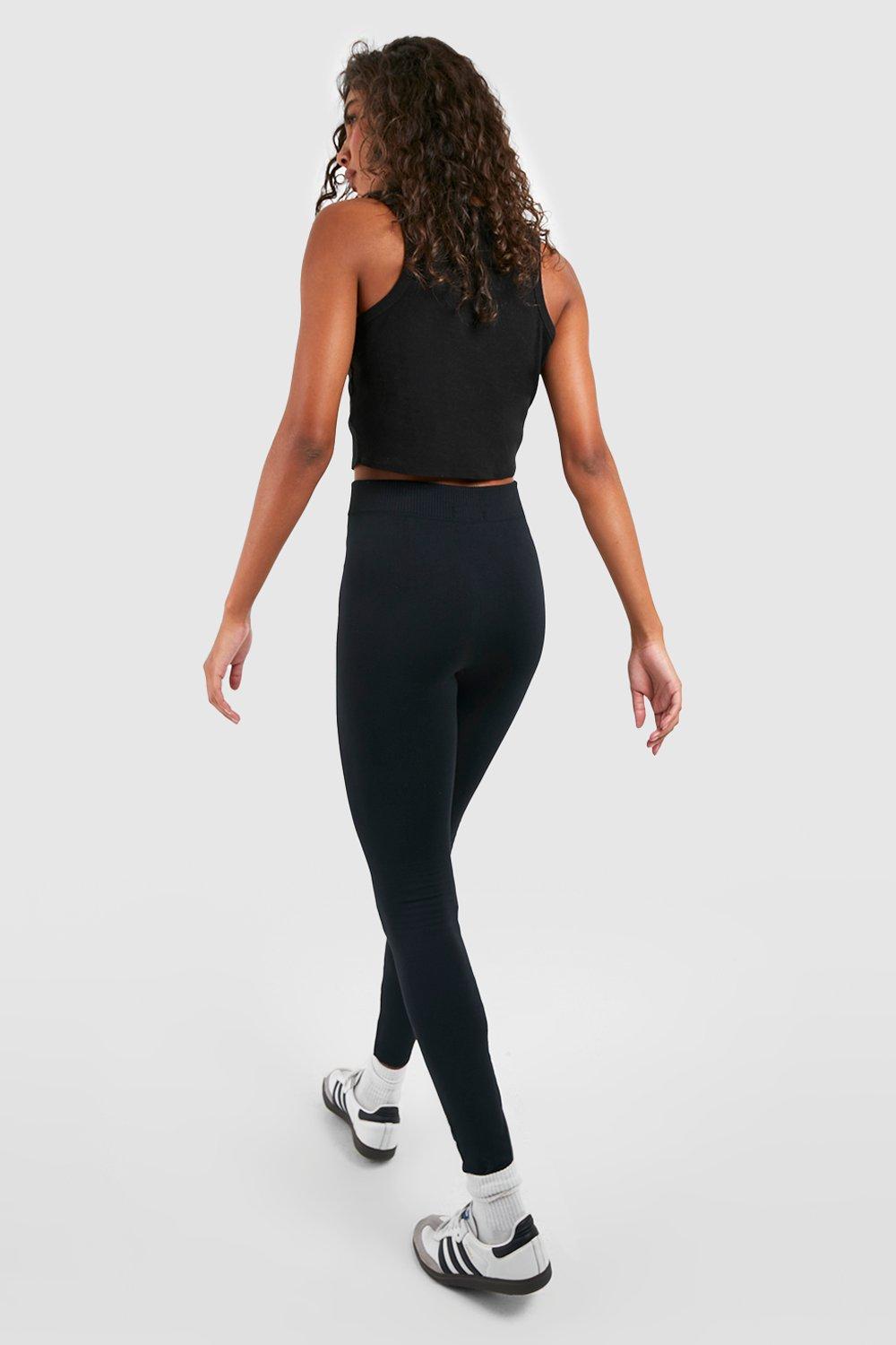 Tall Legging taille haute avec doublure en polaire boohoo