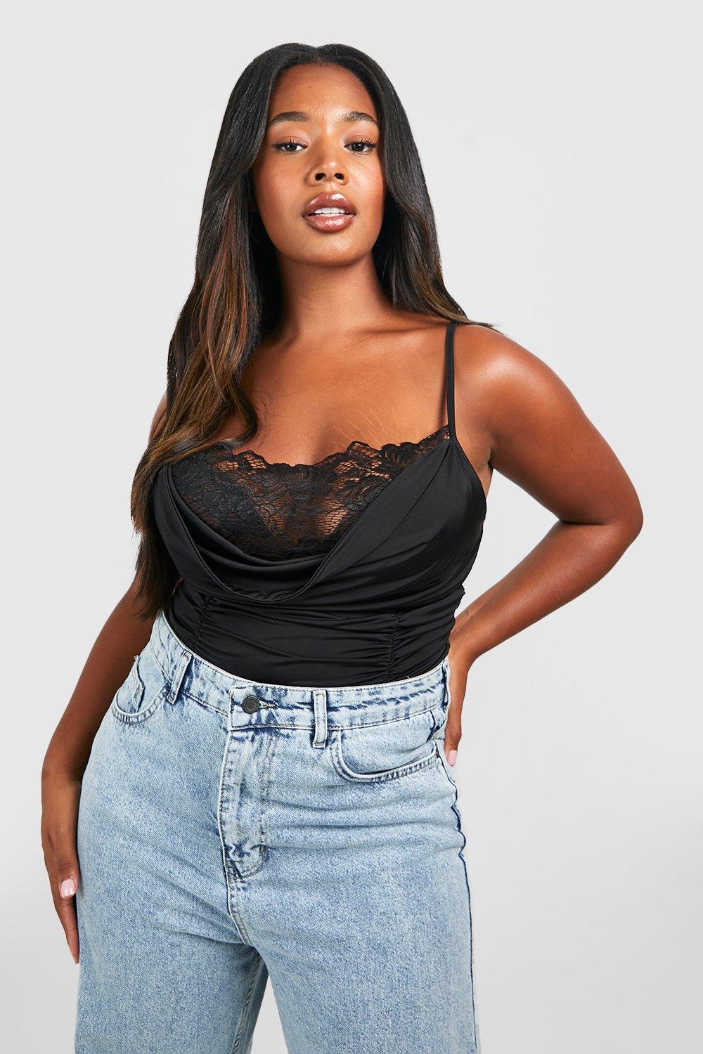 Plus Size Black Bodysuits