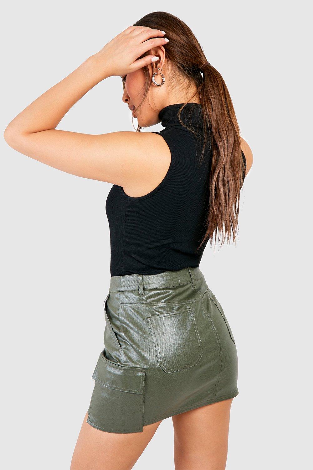 Missguided green 2025 mini skirt