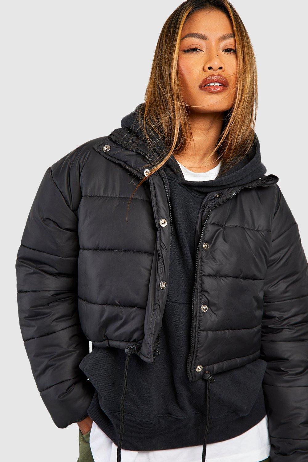 Cropped puffer outlet jacket boohoo