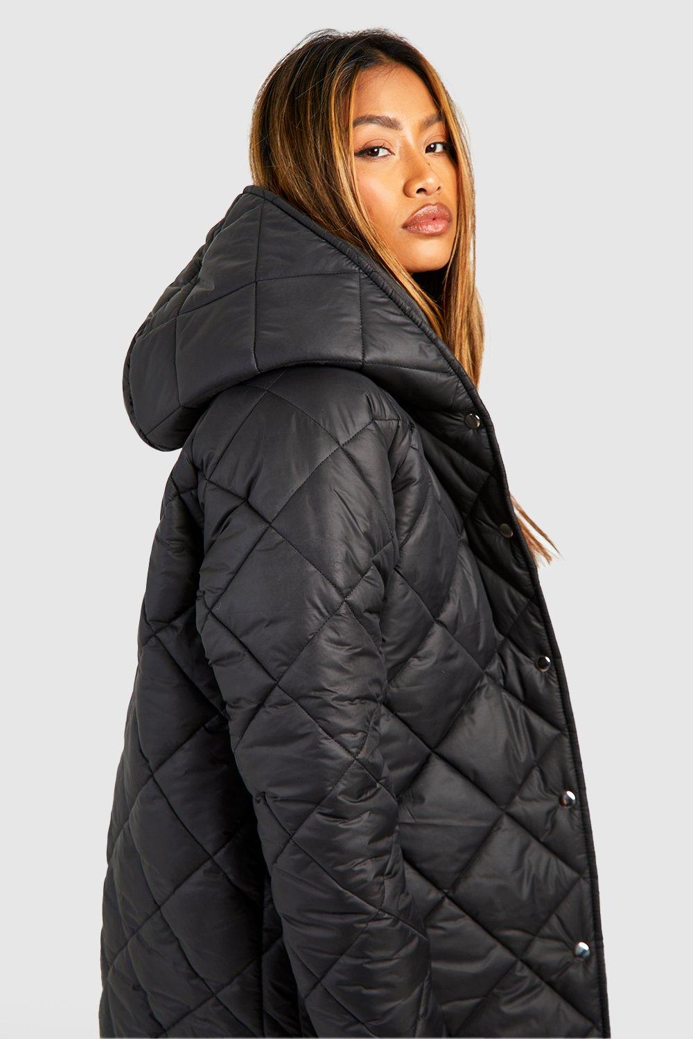 Diamond quilted shop puffer jacket