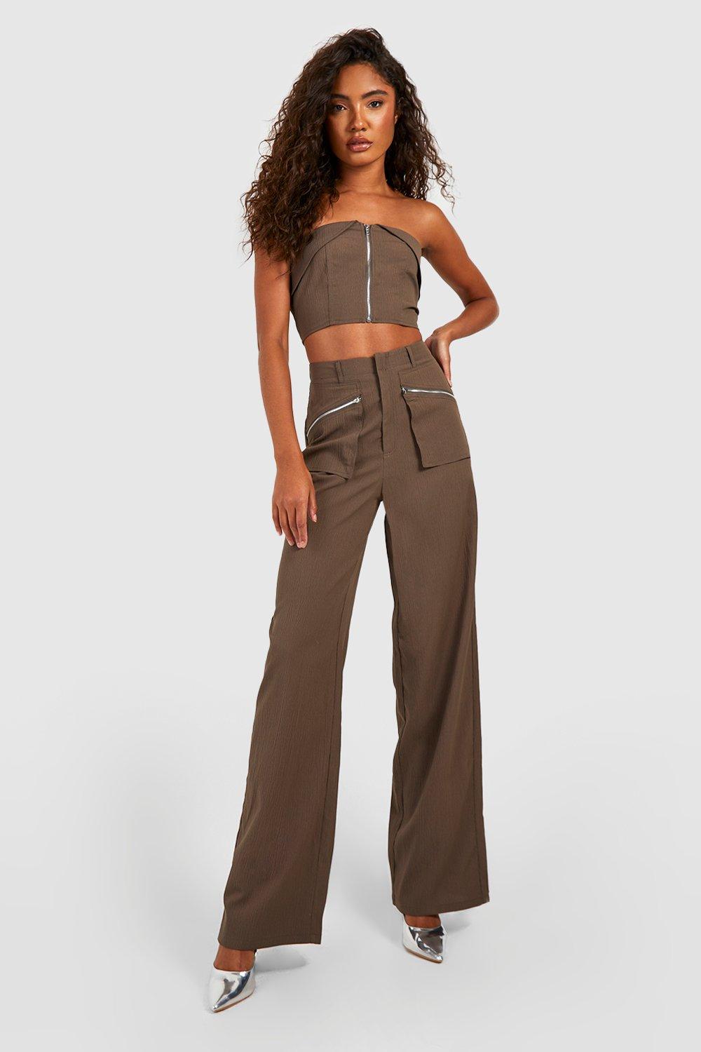 Tall Pantalon large zippe boohoo FR