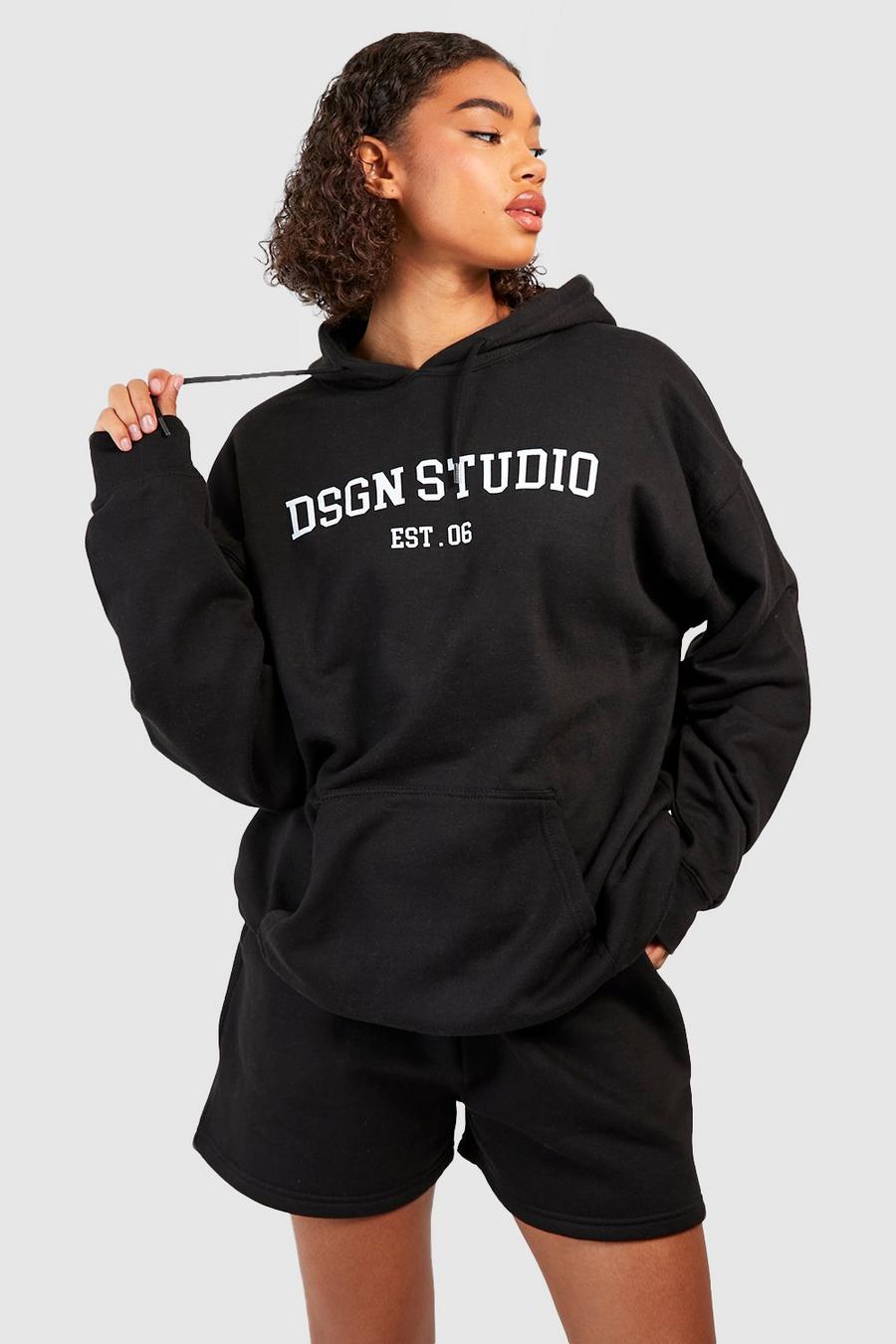 Tall - Sweat à capuche à slogan Dsgn Studio, Black