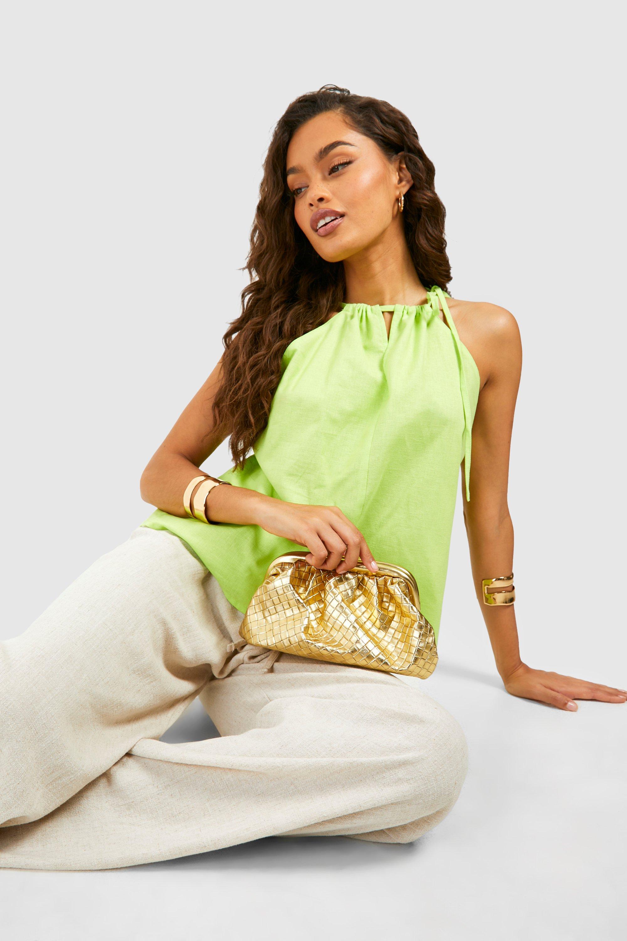 Gewebte Metallic Clutch