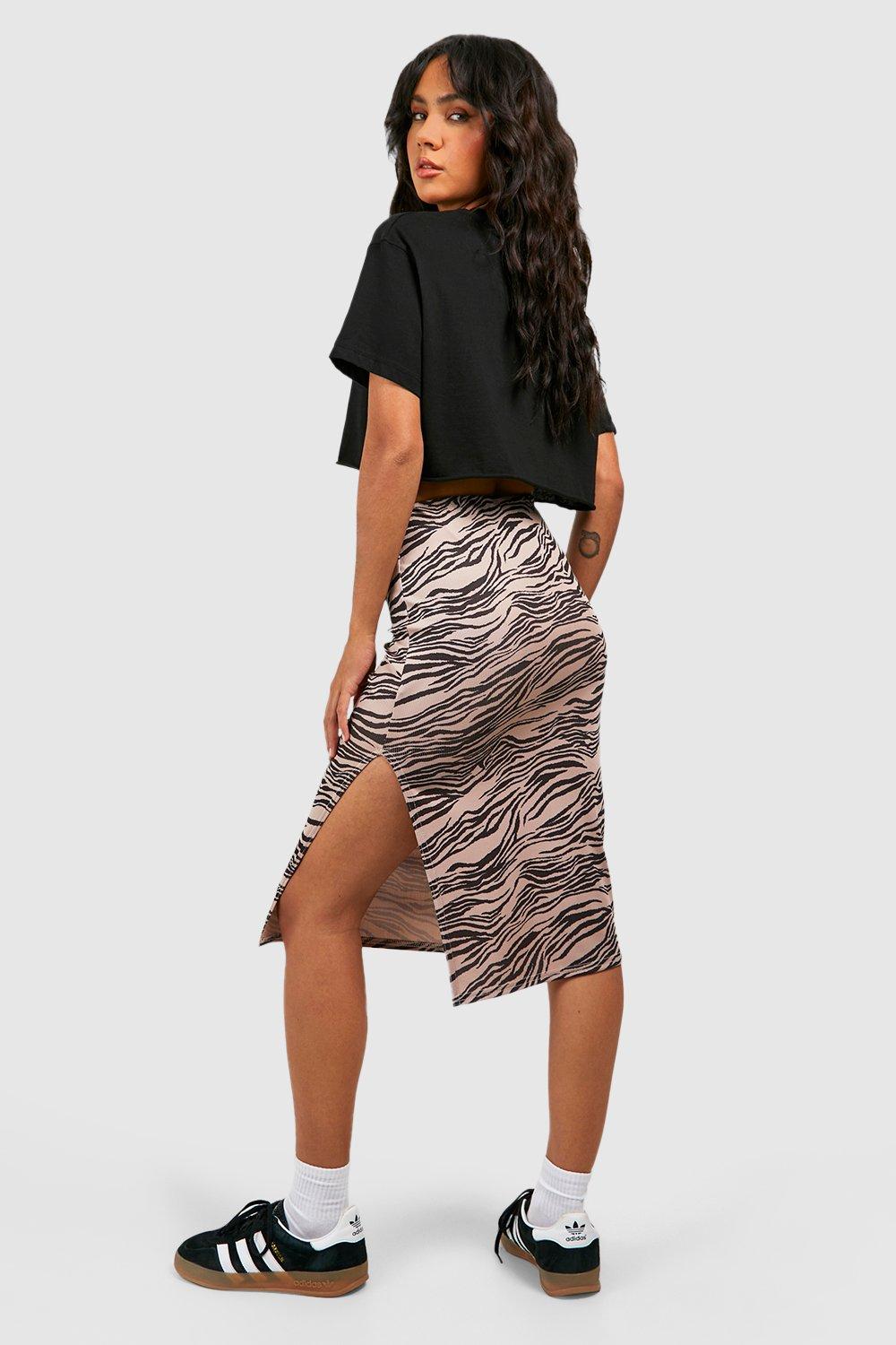 Zebra split outlet skirt