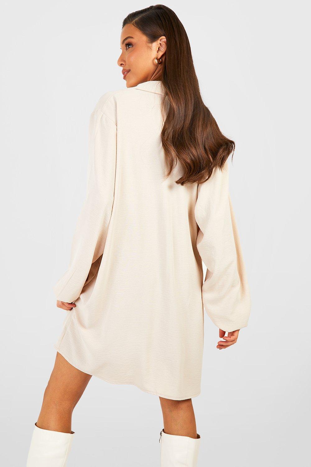 Boohoo button hot sale down dress