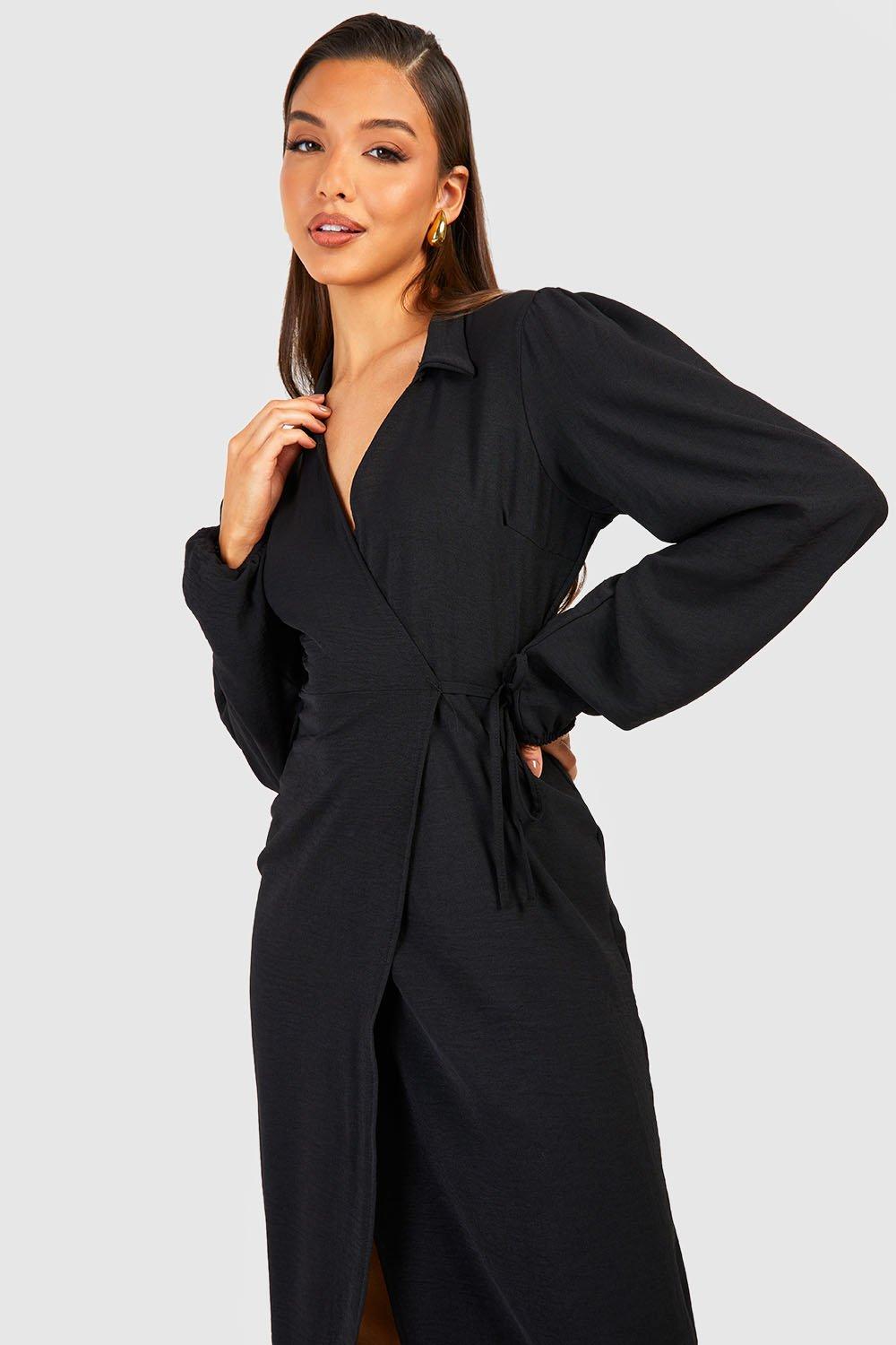 Tie Waist Shirt Midi Dress boohoo CA