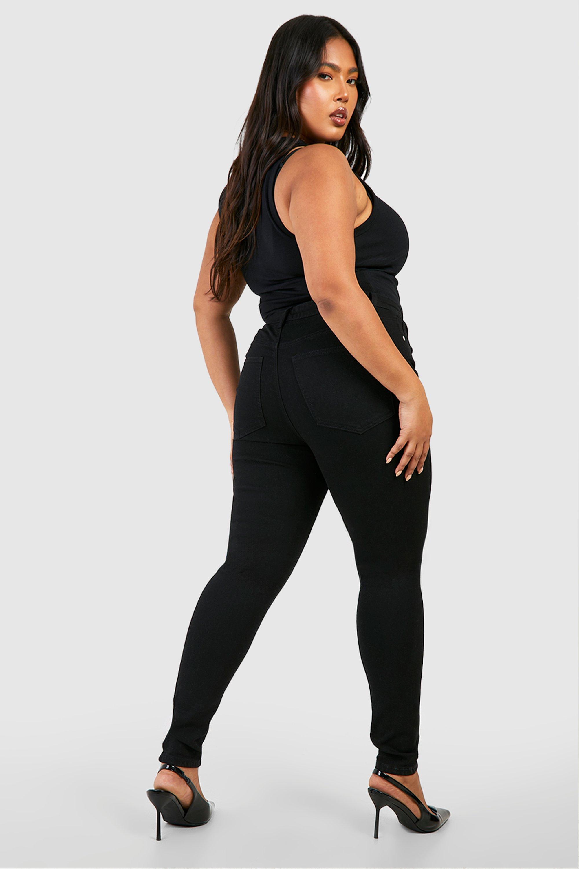 Plus size 2025 black skinny jeggings