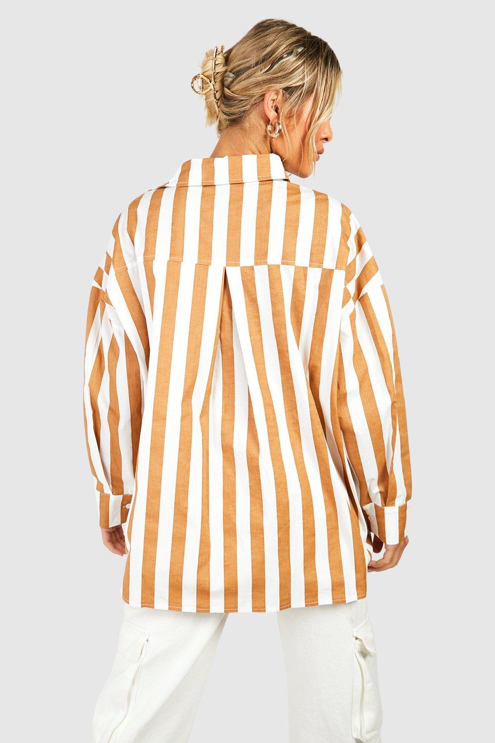 Wide Stripe Drop Shoulder Shirt