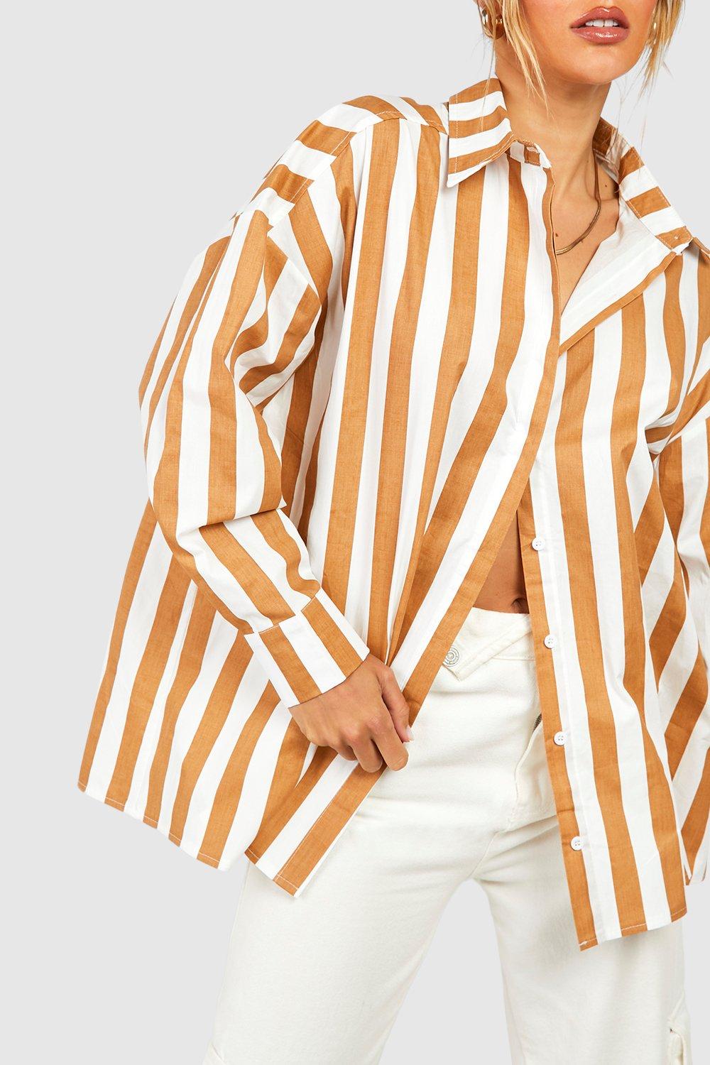 Wide Stripe Drop Shoulder Shirt