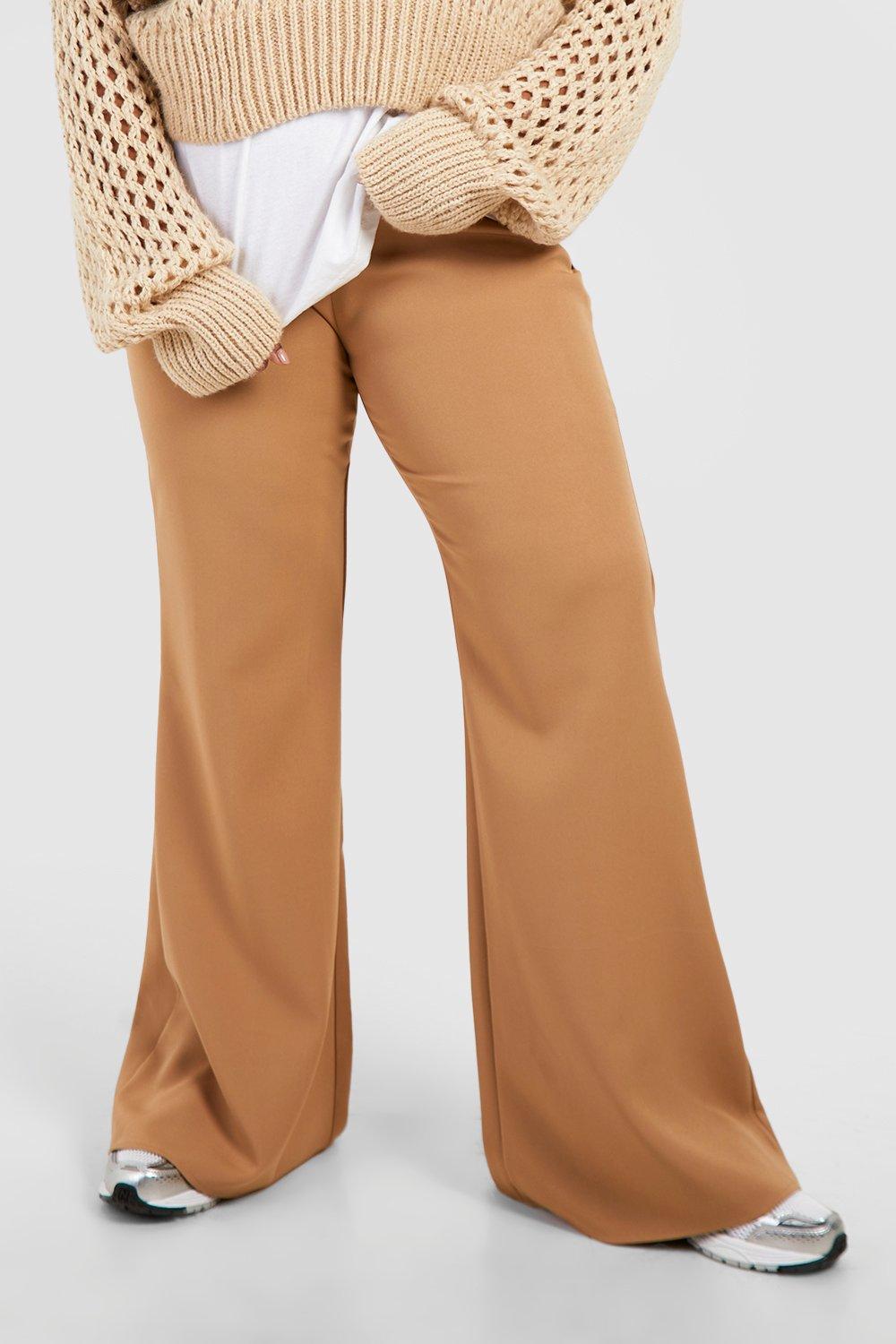 Plus Woven Deep Waistband Dress Pants