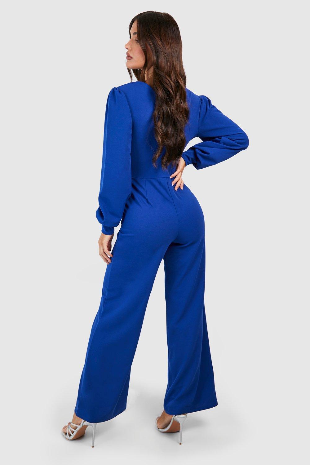 Boohoo long best sale sleeve jumpsuit