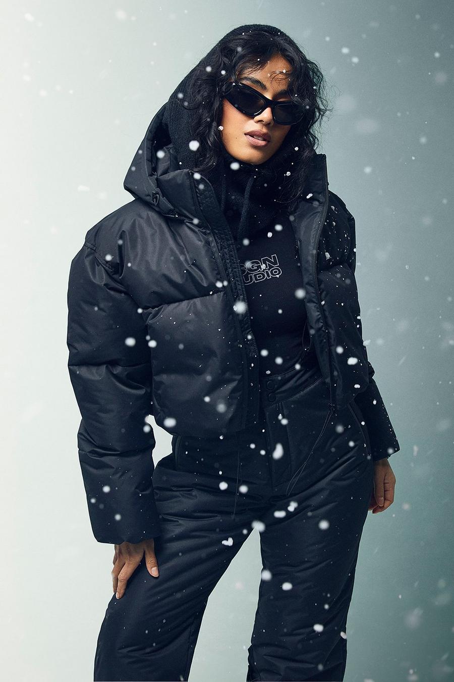 Chaqueta de esquí con capucha, Black image number 1
