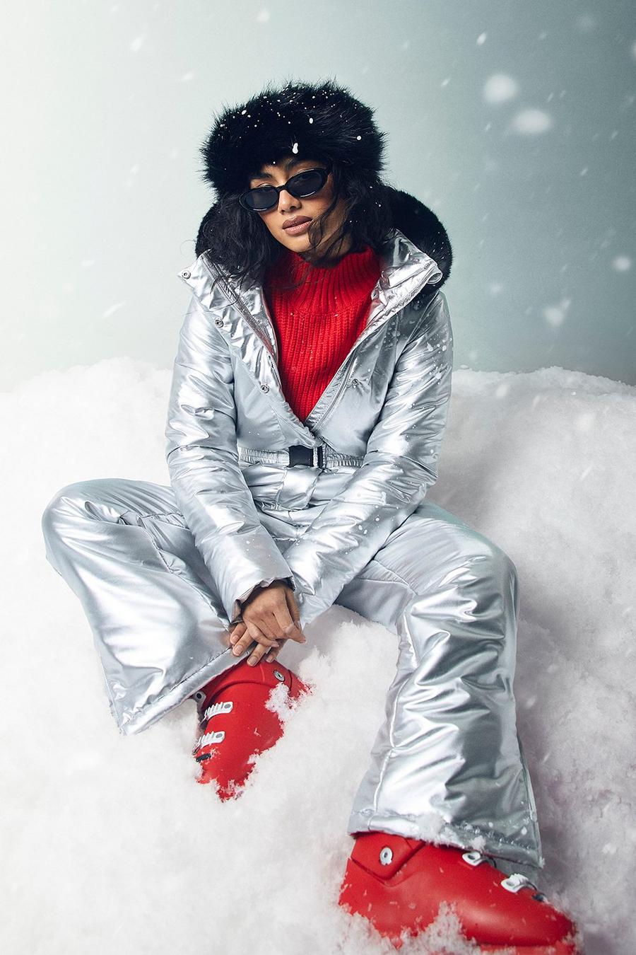 Women's Faux Fur Trim Snowsuit | Boohoo UK