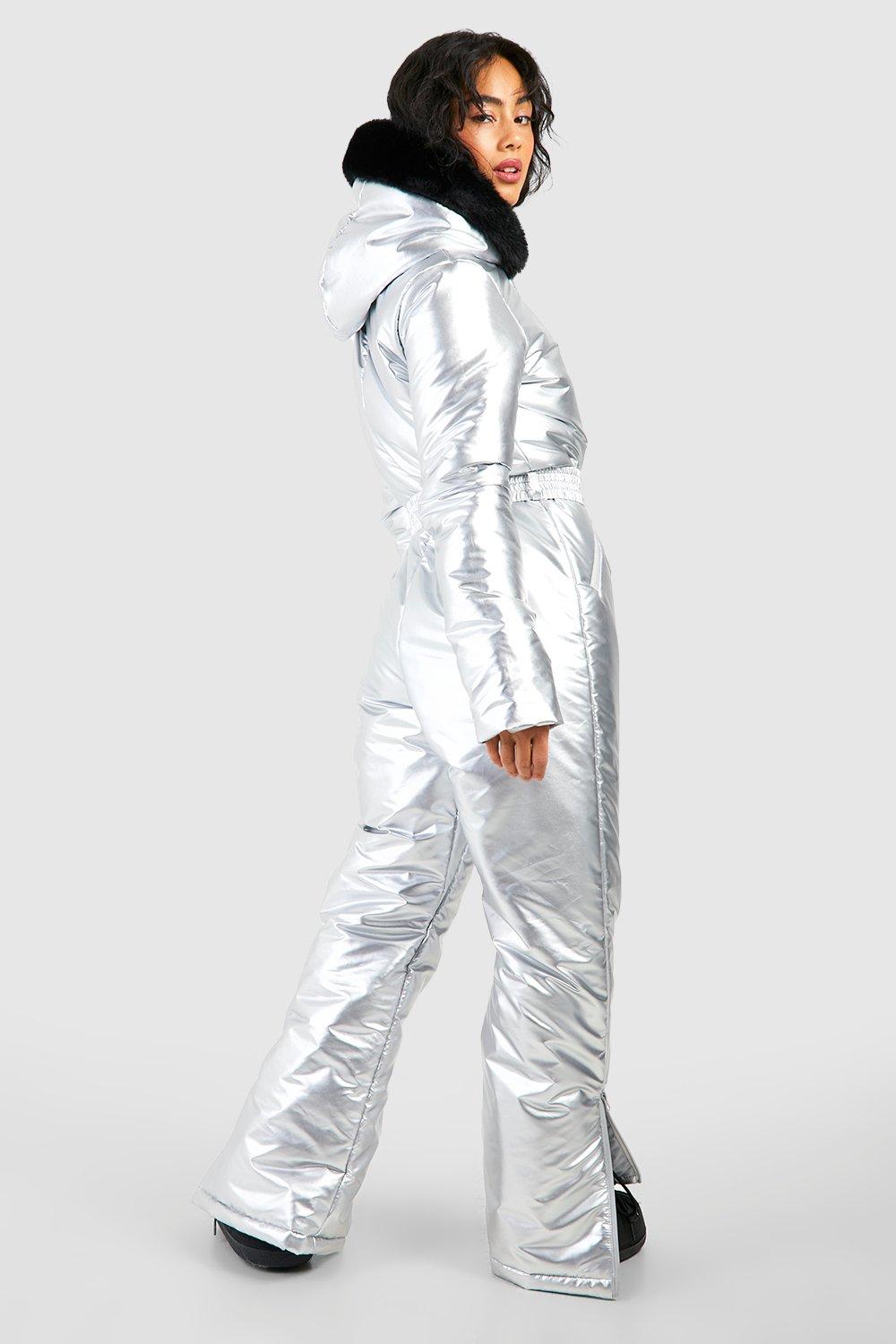 Plt Plus Cream Tipped Trim Belted Snow Suit