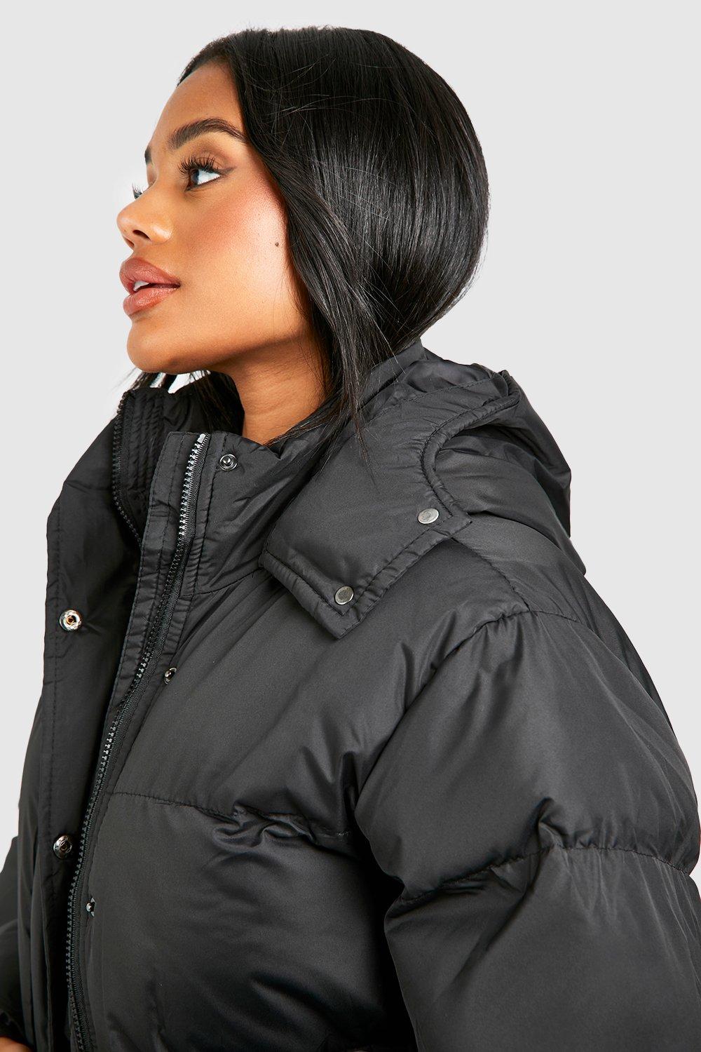 Boohoo hooded puffer online jacket