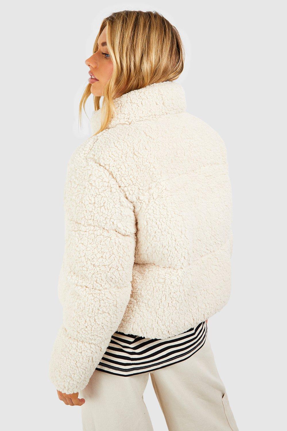 Boohoo white sale puffer jacket