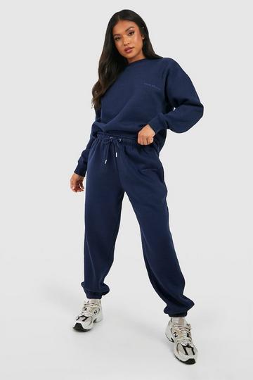 Petite Dsgn Studio Embroided Tracksuit navy